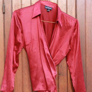 Ann Taylor - 8 - Silk Maroon Blouse